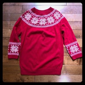 Talbots Christmas fair isle red sweater
